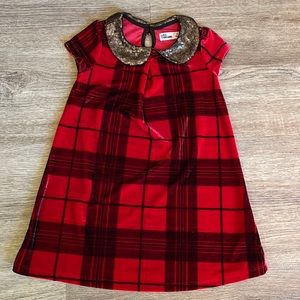 Epic Threads - Velvet red and black dress.  Mesh covered sequined collar.